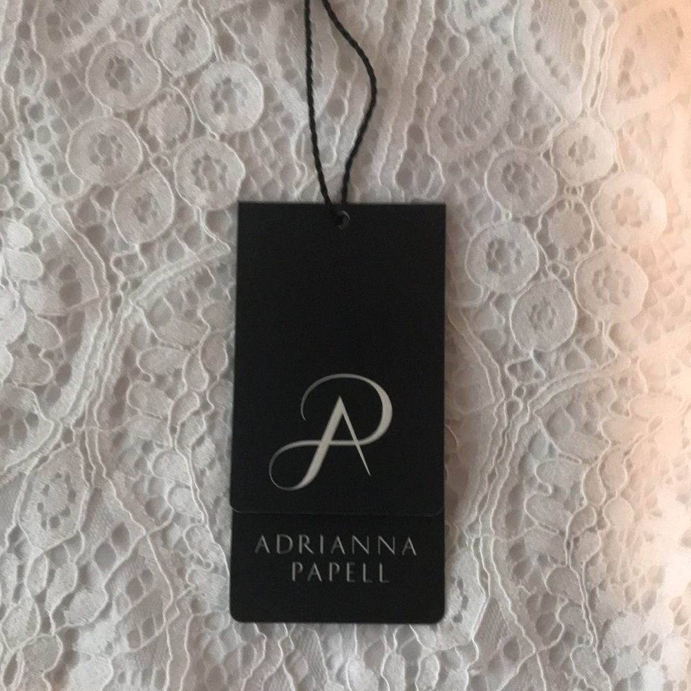 NWT Adrianna Papell White Lace Top Size M - Picture 3 of 8